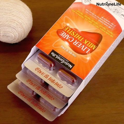 Viên uống bổ gan NutrioneLife Liver Care Milk Thistle - Hỗ trợ thanh lọc, chức năng gan và làm đẹp da, Hàn Quốc, 30 viên