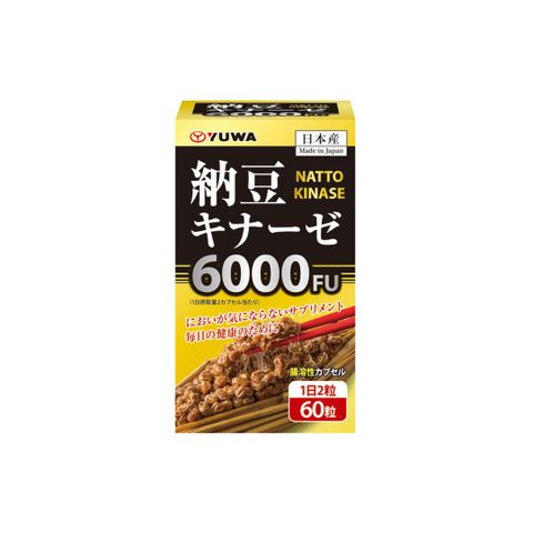 Viên Uống Hỗ Trợ Phòng Ngừa Đột Quyỵ Yuwa Natto Kinase 6000FU - Tăng Cường Sức Khỏe, 60 Viên Hỗ Trợ Tuần Hoàn Máu Tối Ưu