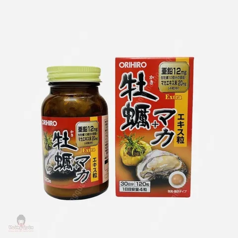 Viên Uống Tinh Chất Hàu Tươi Maca Orihiro - Hỗ Trợ Tăng Cường Sinh Lực Nam Giới, 120 Viên Nhật Bản