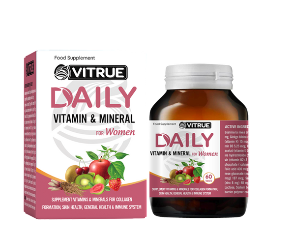Viên Vitamin Tổng Hợp Dành Cho Nữ Vitrue Daily Vitamin & Mineral 60 Viên - Bổ Sung Vitamin & Khoáng Chất Thiết Yếu, Tăng Cường Sức Khỏe