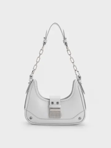 Túi nữ Winslet Belted Hobo Bag CK2-40271053 Light Grey