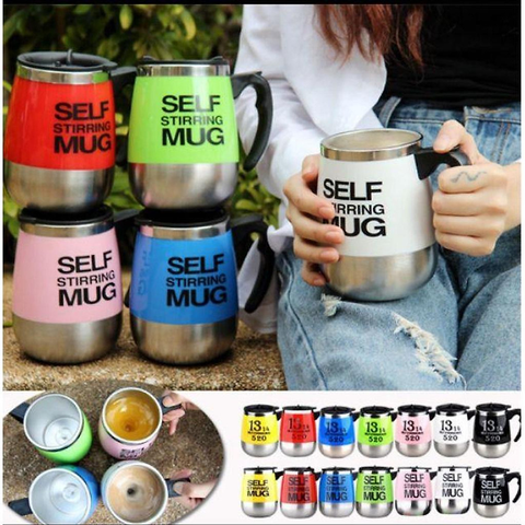 Cốc tự khuấy Smart Self Stirring Mug không cần thìa - Giúp pha chế trà, cà phê tự động, nhanh chóng và tiện lợi cho công sở và du lịch