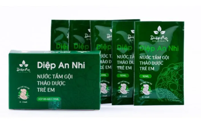 Combo 2 hộp Diệp An Nhi nước tắm gội dược thảo cho bé