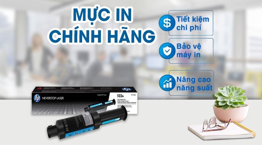 Hộp mực in HP 103A cho máy in HP Neverstop 1000/1000w/1200w - Chất lượng cao, tiết kiệm, in 2500 trang rõ nét