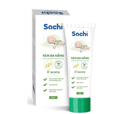 Kem Sachi Dưỡng Ẩm Giảm Hăm Tã cho Bé từ 0m+ - Kem Đa Năng Hỗ Trợ Làm Dịu Da Nhạy Cảm và Giảm Kích Ứng