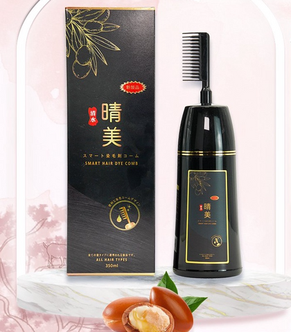 Lược Nhuộm Tóc Phủ Bạc Komi Nhật Bản - Dưỡng Tóc Chuyển Màu Hiệu Quả Chỉ Sau 10 Phút - Sản Phẩm An Toàn Từ Thiên Nhiên