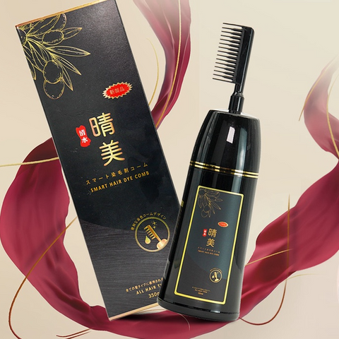 Lược Nhuộm Tóc Phủ Bạc Komi Nhật Bản - Dưỡng Tóc Chuyển Màu Hiệu Quả Chỉ Sau 10 Phút - Sản Phẩm An Toàn Từ Thiên Nhiên