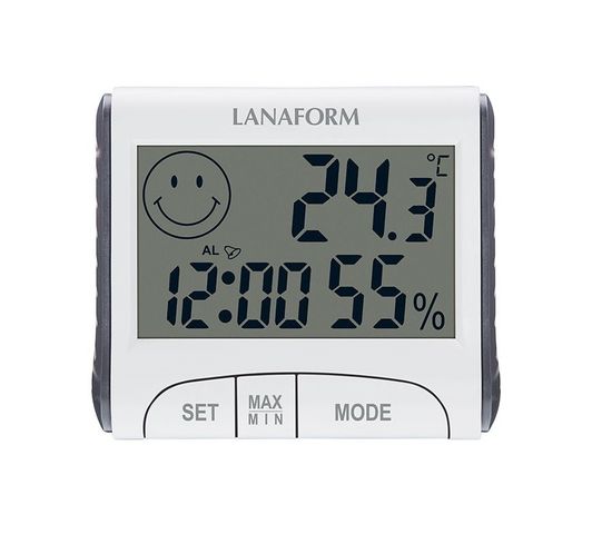 Nhiệt ẩm kế điện tử Lanaform LA120701 có hiển thị giờ