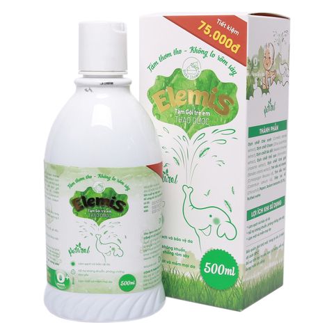 Nước Tắm Gội Thảo Mộc Elemis Cho Bé Từ Sơ Sinh - Chai 200ml & 500ml, An Toàn, Không Bọt, Bảo Vệ Da Nhạy Cảm, Chống Rôm Sảy