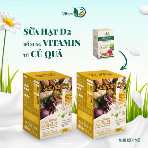 Sữa Hạt D2 Bổ Sung Vitamin Từ Củ Quả - Hỗ Trợ Tiêu Hóa, Tim Mạch, Tăng Cường Đề Kháng - Hộp 450g Chính Hãng