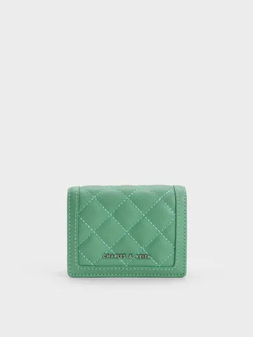 Ví nữ Charles & Keith Micaela Quilted Cardholder CK6-50701290-1 Green