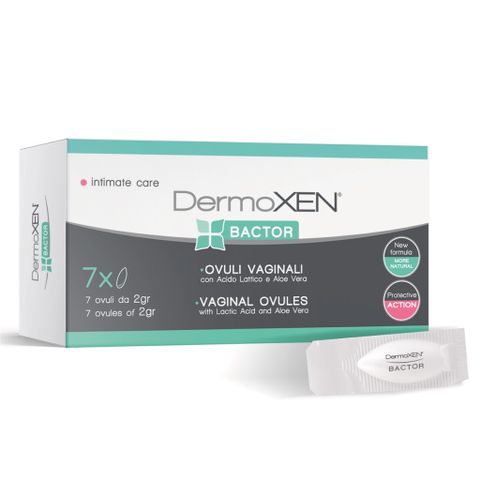 Viên Đặt Vùng Kín Dermoxen Bactor cho Phụ Nữ - Hỗ Trợ Tái Tạo Niêm Mạc, Giảm Ngứa, Làm Mềm Cô Bé 7 Viên