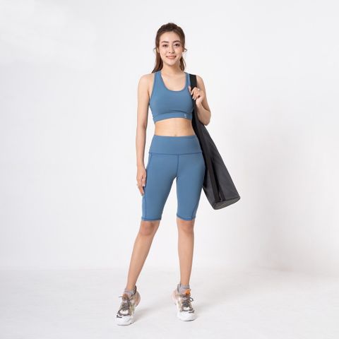Bộ đùi tập gym nữ SL210410 - Áo bra phối quần Biker short nâng mông, chất liệu thun co giãn 4 chiều, thoáng khí, phù hợp yoga và aerobic