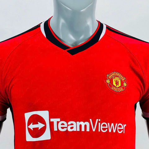 Bộ quần áo đá bóng Manchester United 2023-2024 - Chất liệu thun lạnh, thấm hút, nhiều size - Hàng chính hãng cho fan MU