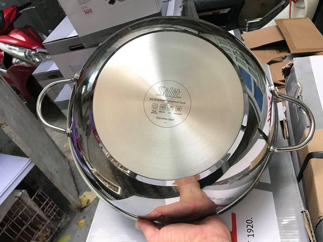Chảo Xào Sâu Lòng Silit Wok 32cm Thép Không Gỉ - Đa Dụng Cho Bếp Từ, Bếp Ga, Bếp Hồng Ngoại - Nấu Nướng Tiện Lợi, Chính Hãng Đức