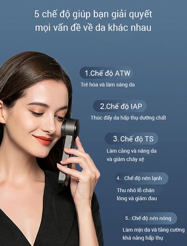 Máy Massage Mặt Nóng Lạnh Bimix BM10 - 5 Chế Độ Công Nghệ Nhật Bản, Chăm Sóc Da Mặt Tại Nhà, Trẻ Hóa, Làm Dịu Nếp Nhăn