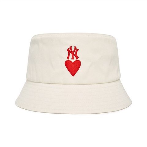 Mũ MLB Heart Bucket Hat New York Yankees 3AHTH013N-50IVS