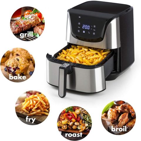 Nồi Chiên Không Dầu Klarstein 5.4L Bản Điện Tử - Công Nghệ Cao, Nấu Nhanh, Tiết Kiệm Năng Lượng, Thiết Kế Sang Trọng, Dễ Sử Dụng