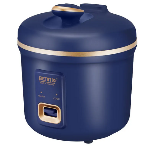 Nồi Cơm Điện Mini Bennix BN-010HC 1L - Thiết Kế Gọn Nhẹ, 2 Chế Độ Nấu, Phù Hợp Sinh Viên và Gia Đình Nhỏ, Màu Trắng Kem và Xanh Coban