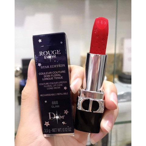 Son thỏi Dior Rouge Star Edition 668 Glam màu đỏ hồng - Phiên bản đặc biệt thời thượng cho phái đẹp, bền b màu đến 8 giờ.