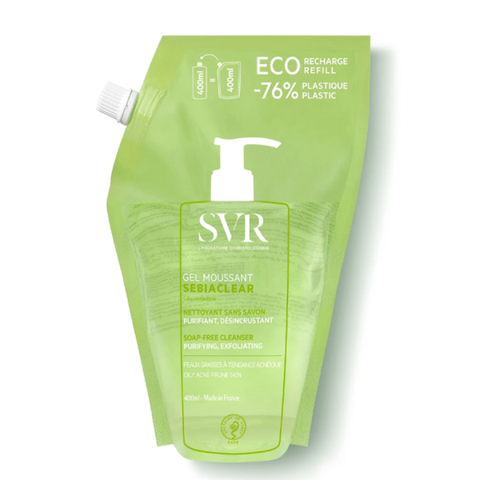 Set Gel Rửa Mặt SVR Sebiaclear Moussant 400ml - Bộ Đôi Tiết Kiệm Bảo Vệ Da Dầu Mụn, Làm Sạch Nhẹ Nhàng Môi Trường