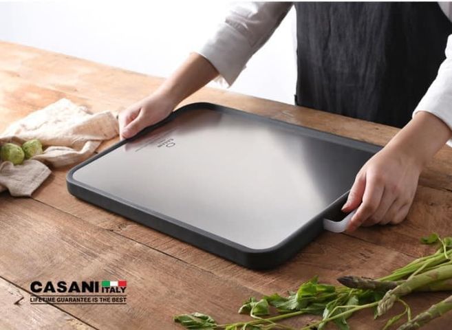 Thớt Inox Kháng Khuẩn Cao Cấp Casani - Bề Mặt Chống Trơn, Thiết Kế Thông Minh, Dễ Dàng Sử Dụng Trong Nhà Bếp