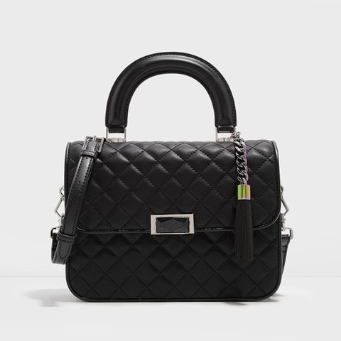 Túi xách Charles & Keith Quilted Top Handle Bag CK2-50680464 Black