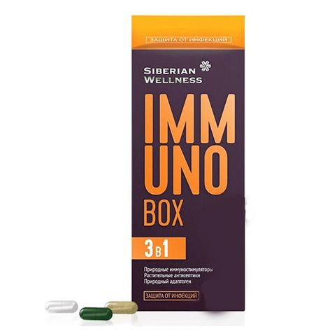 Viên uống tăng cường sức đề kháng Siberian Wellness Immuno Box - Hỗ trợ miễn dịch tự nhiên, bảo vệ sức khỏe hiệu quả cho người trưởng thành