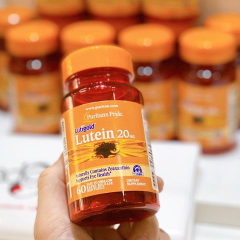 Viên Uống Bổ Mắt Lutein 20mg Puritan's Pride - Hỗ Trợ Khỏe Mắt, Bảo Vệ Mắt Khỏi Tác Nhân Có Hại, 60 Viên Mỹ