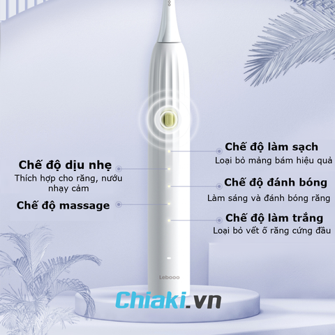 Bàn Chải Điện Lebooo S1 - 5 Chế Độ Làm Sạch Siêu Mềm, Đánh Răng Sạch Khỏe, Chăm Sóc Răng Miệng Hiệu Quả