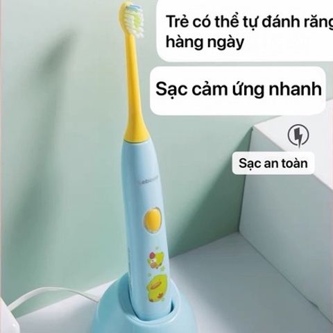 Bàn Chải Điện Lebooo YoYo Tự Động Cho Bé 2 Tuổi - Dụng Cụ Chăm Sóc Răng Miệng Thông Minh, Thiết Kế Đáng Yêu