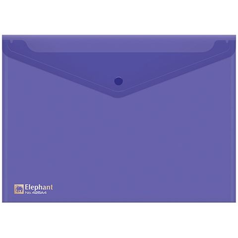 Bìa Nút Nhựa Đựng Hồ Sơ Elephant 425A4 - Chất Liệu PP Chống Thấm Nước, Nhiều Màu Sắc Đa Dạng, Tiện Lợi Lưu Trữ Tài Liệu
