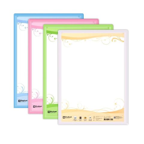 Bìa Tài Liệu Elephant N202 A4 - Bìa Nhựa PP Chất Lượng Cao, Lưu Trữ Tài Liệu Đa Màu Sắc, 20 Lá Tiện Dụng