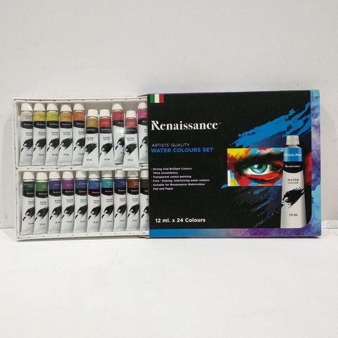 Bộ Màu Nước Renaissance Thái Lan 12ml - 24 Màu Sắc Tươi Sáng, Đậm Chất Nghệ Thuật, Dành cho Người Mới Bắt Đầu Vẽ
