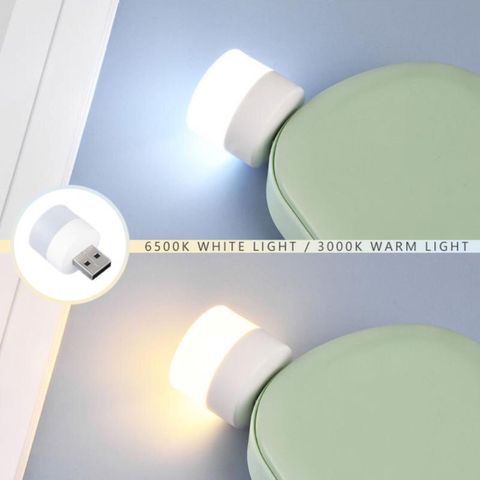Combo 3 Đèn Ngủ Bóng Led 5V Nhỏ Gọn USB - Thiết Kế Tiện Lợi, Ánh Sáng Dịu Nhẹ Bảo Vệ Mắt Cho Giấc Ngủ Ngon