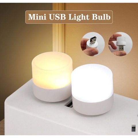 Combo 3 Đèn Ngủ Bóng Led 5V Nhỏ Gọn USB - Thiết Kế Tiện Lợi, Ánh Sáng Dịu Nhẹ Bảo Vệ Mắt Cho Giấc Ngủ Ngon