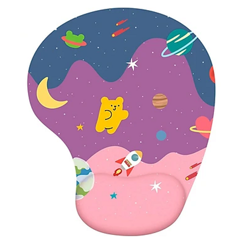 Lót chuột có đệm cổ tay PKA095 Đế chống trượt - Phụ kiện máy tính cho game thủ, chất liệu silicone đàn hồi, thiết kế công thái học