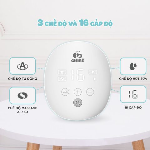 Máy Hút Sữa Đôi Rảnh Tay CHIBÉ CB010 - 3 Chế Độ Thông Minh, Pin Sạc USB, Thiết Kế Nhỏ Gọn, Tiện Dụng Cho Mẹ
