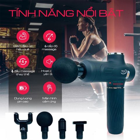 Máy Massage Cầm Tay Toàn Thân 6 Cấp Độ Oromi OMR-677 - Thiết Bị Massage Giảm Đau, Phục Hồi Cơ Bắp Hiệu Quả