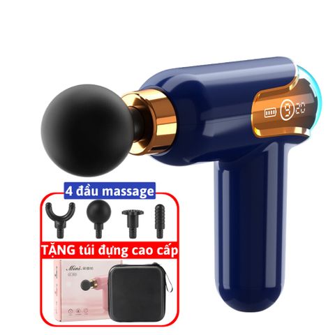 Máy massage mini cầm tay CTFAST LC002 - 9 cấp độ, 4 đầu massage chuyên dụng, giảm đau, thư giãn, sạc pin, thiết kế tiện dụng