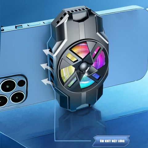 Quạt Tản Nhiệt Điện Thoại S3 Sò Lạnh - Quạt Gaming Led RGB Siêu Mát Giảm Nhiệt Cho iPhone và Android, Đặc Biệt Dùng Chơi Game