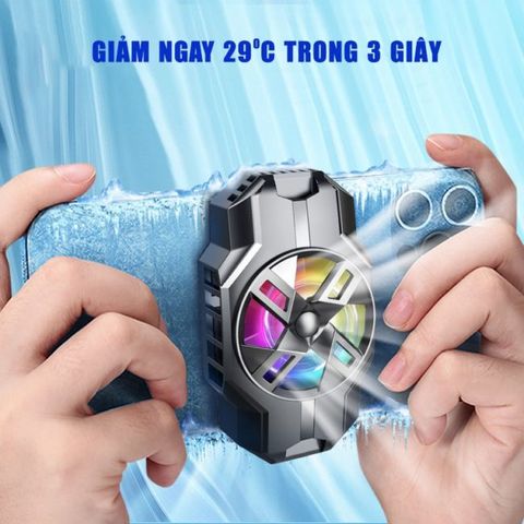 Quạt Tản Nhiệt Điện Thoại S3 Sò Lạnh - Quạt Gaming Led RGB Siêu Mát Giảm Nhiệt Cho iPhone và Android, Đặc Biệt Dùng Chơi Game