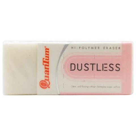 Set 10 Gôm Tẩy Bút Chì Dustless Quantum QE680-48 - Ít Bụi, Thiết Kế Nhỏ Gọn, Dễ Dàng Tẩy Xóa Vết Bút Chì, An Toàn Cho Trẻ Em