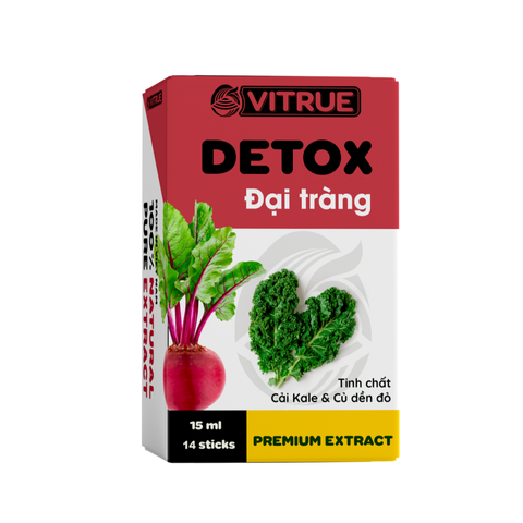 Tinh Chất Hỗ Trợ Thải Độc Vitrue Detox Đại Tràng - Hỗ Trợ Tiêu Hóa, Thanh Nhiệt, Dễ Uống, 14 Gói x 15ml