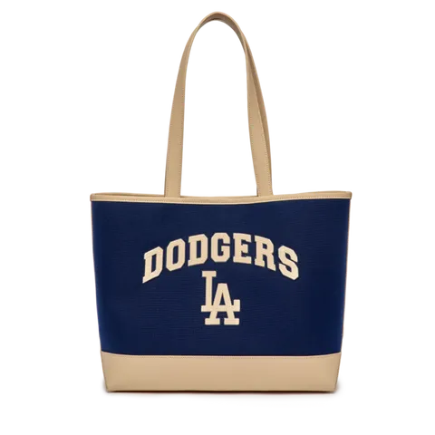 Túi tote MLB Varsity Canvas LA Dodgers 3AORL103N-07NYS màu xanh navy
