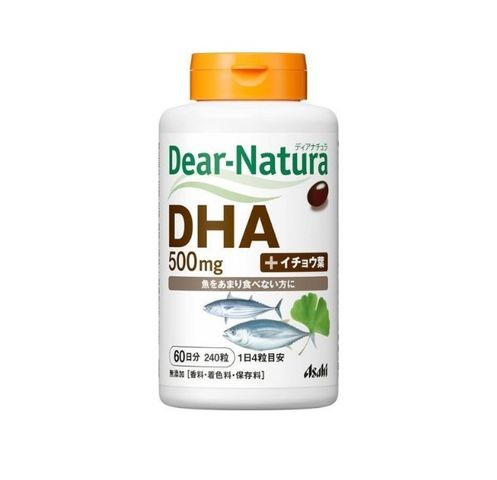 Viên Uống Bổ Não Asahi Dear-Natura DHA 500mg - Tăng Cường Trí Nhớ, Hỗ Trợ Tập Trung, Lọ 240 Viên Nhật Bản