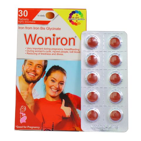 Viên uống hỗ trợ bổ sung sắt hữu cơ Woniron Thụy Sỹ