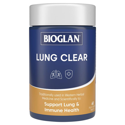 Viên uống thanh lọc phổi Bioglan Lung Clear 60 viên - Hỗ trợ làm sạch phổi, giảm ô nhiễm & tăng cường hô hấp tự nhiên