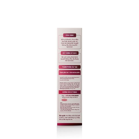 Viên Uống WellHerb Women - Hỗ Trợ Điều Hòa Kinh Nguyệt Cho Phụ Nữ, Giảm Đau Bụng, Cải Thiện Kinh Nguyệt Không Đều, Hộp 30 Viên