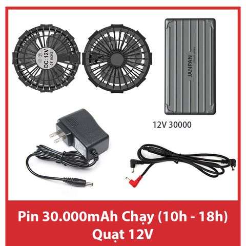 Áo Điều Hòa Sanko Quạt 12V - Pin 30.000mAh, Giúp Giảm Nhiệt Hiệu Quả, Thời Trang Mát Mẻ Cho Ngày Nắng, Perfect Cho Lao Động Ngoài Trời